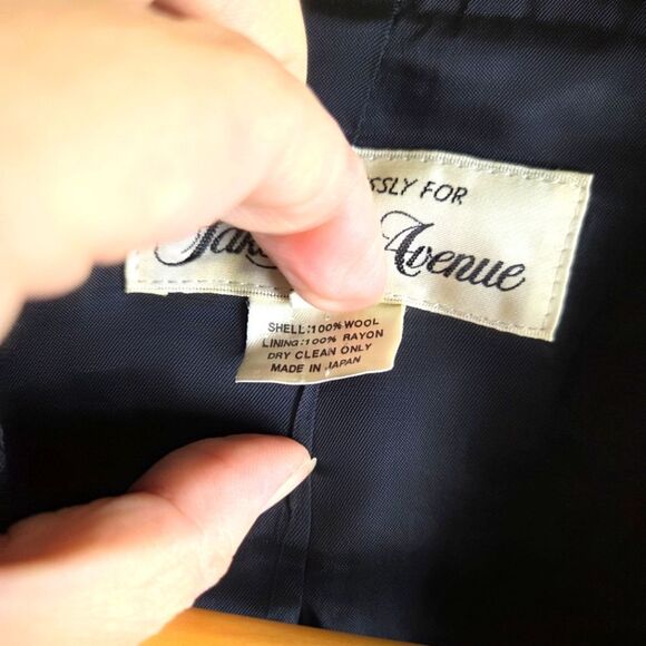 Women's Saks Fifth Aveune Wool Abstract Leaf Elegant Black Women's Blazer Sz 14 - Picture 10 of 11